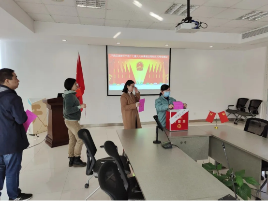 lewin乐玩新材选举点人大代表投票进行时